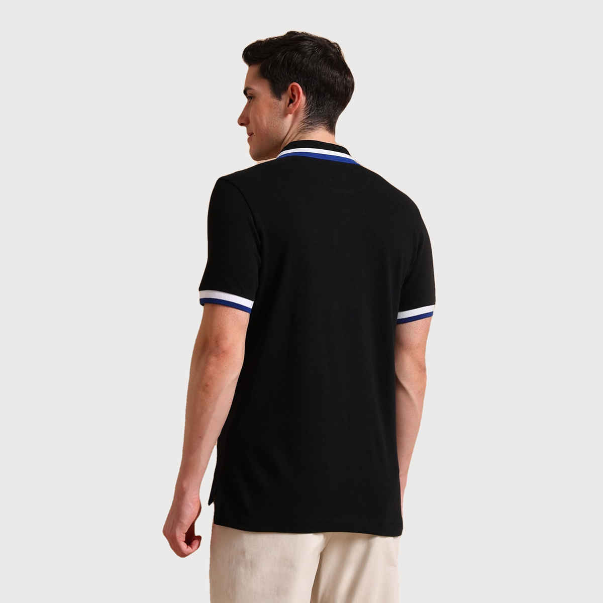 U.S. Polo Assn. Men's Heritage Tipped Polo Shirt | Black - S