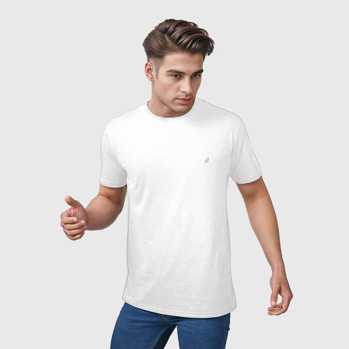 Lux Nitro Men's Round Neck T-shirt | White - XL