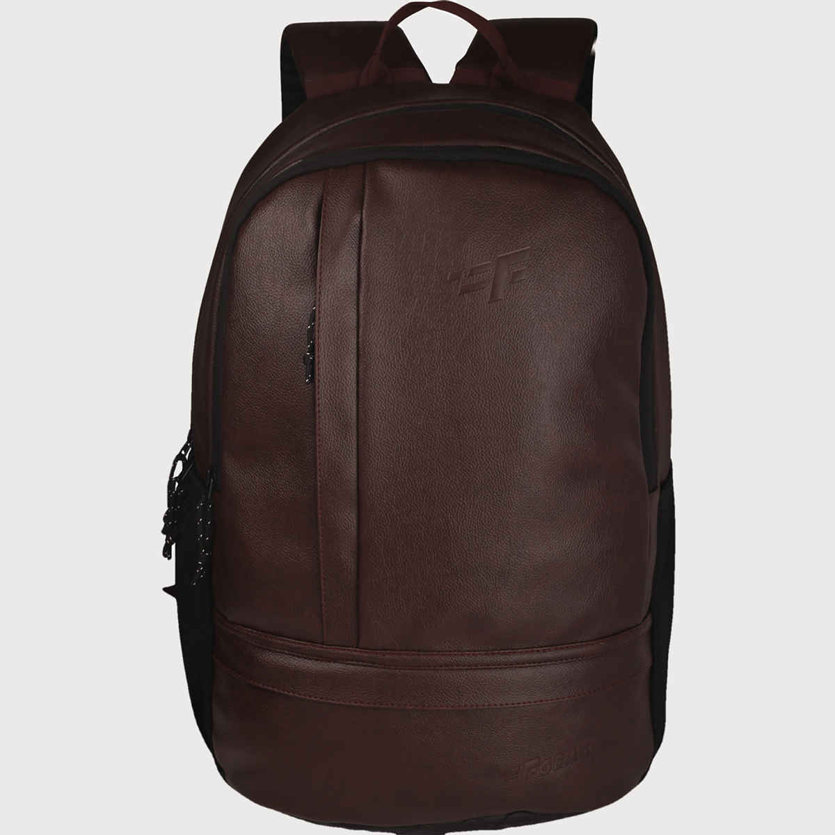 F Gear Unisex Solid Artificial Leather 22 L Laptop Backpack | Brown - 15.6 Inches