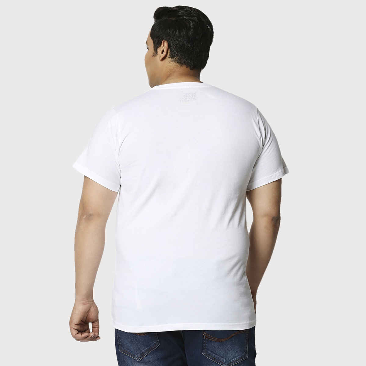 Bewakoof Half Sleeve Plus Size T-shirt | White - 3XL