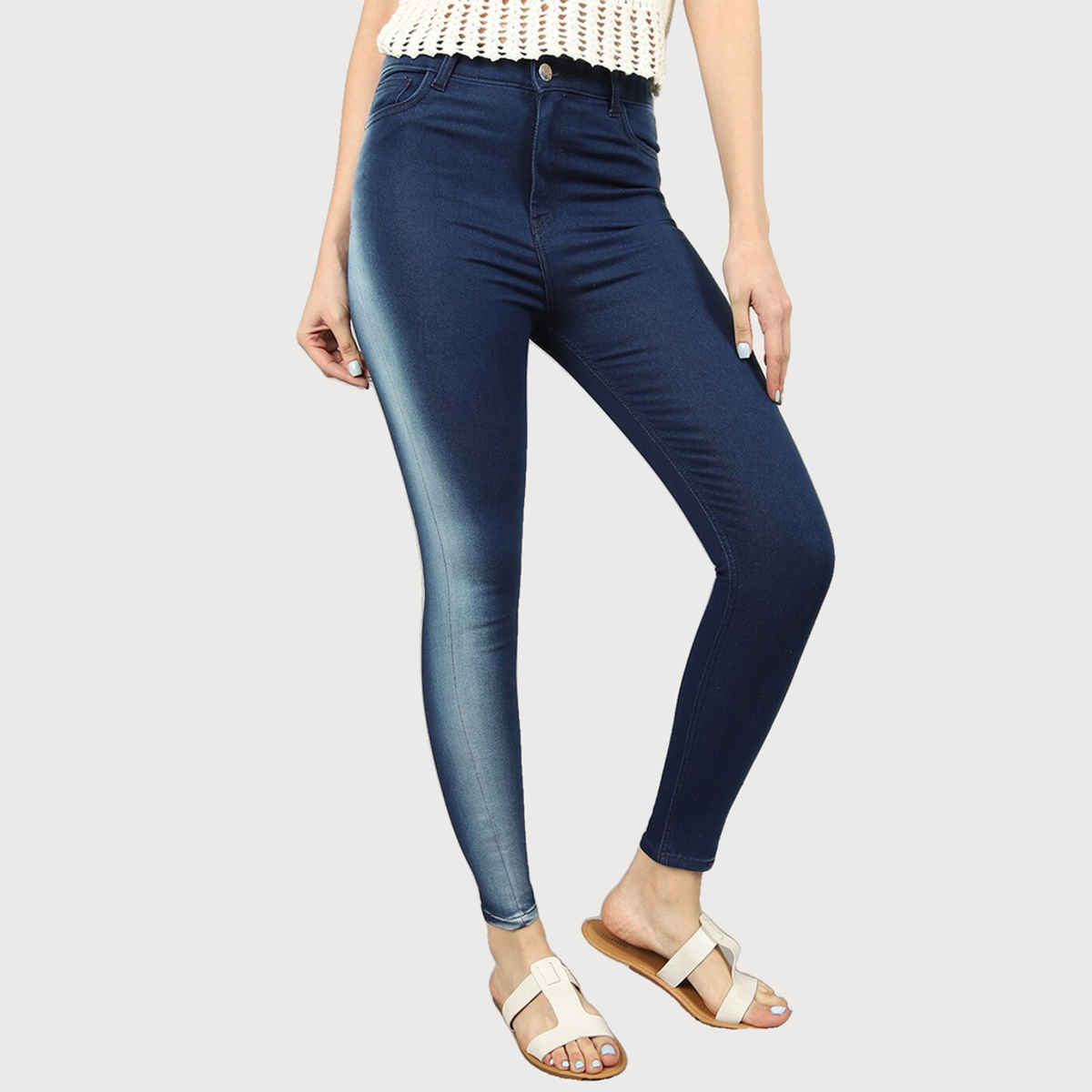 Freehand Women's Casual Skinny Fit Jeans | Blue - 34