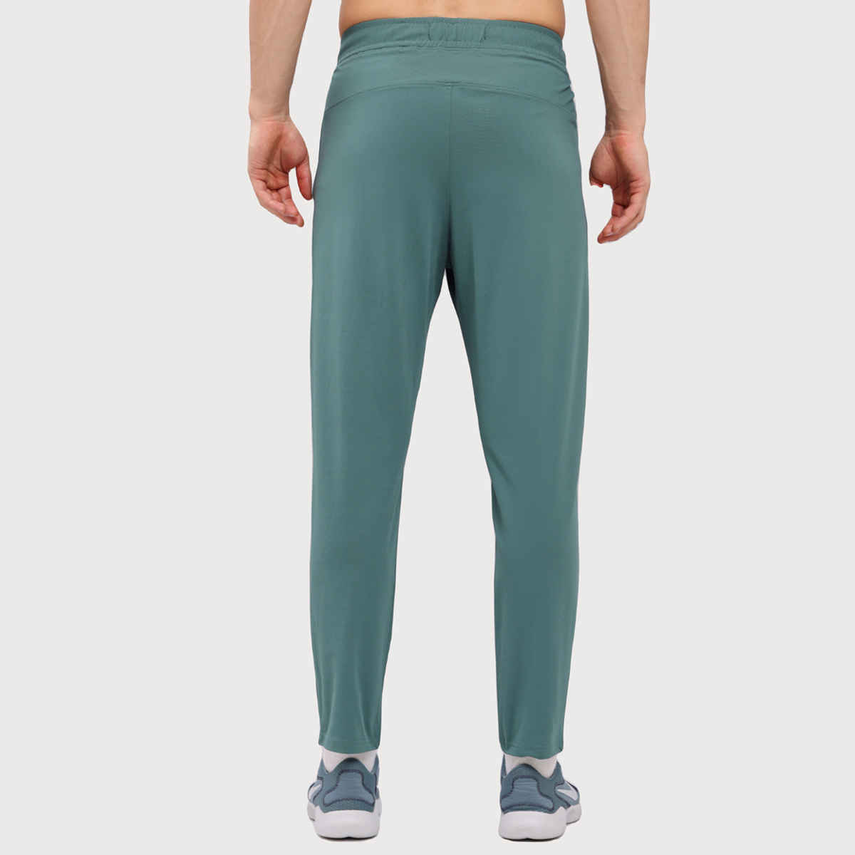 Technosport Men Poly Solid Relax Fit Sports Trackpants with ELASTO PLUS | Black | L