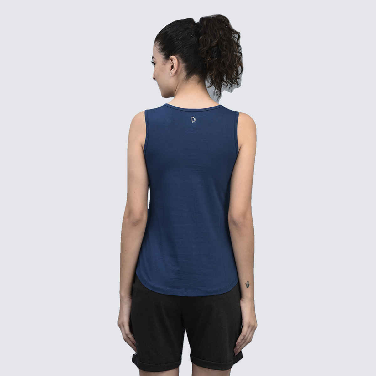 Dollar Women's Printed Premium Cotton Tank Top | Navy | L