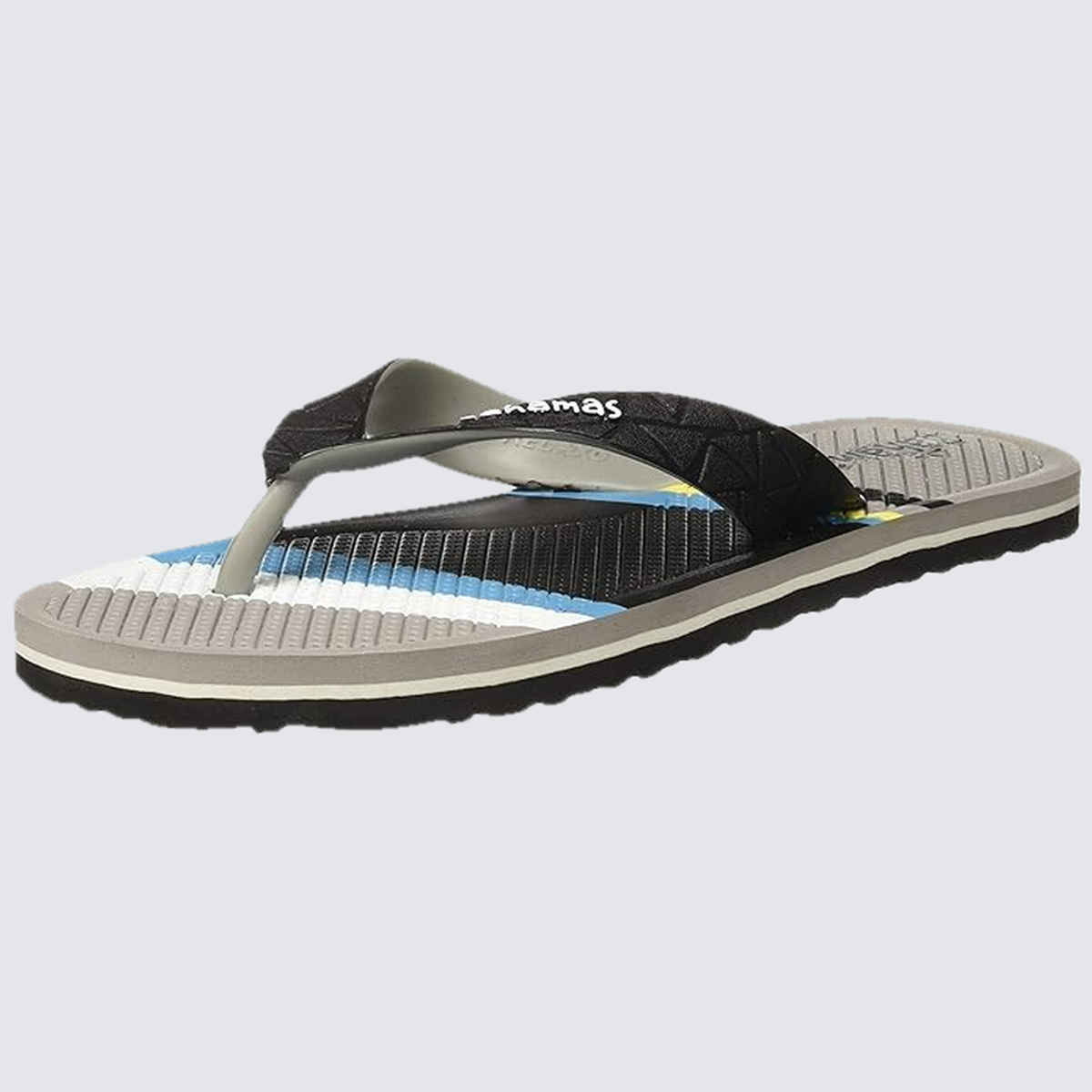Bahamas Men's BH0102G Flip Flops | Black-Grey | 10 UK