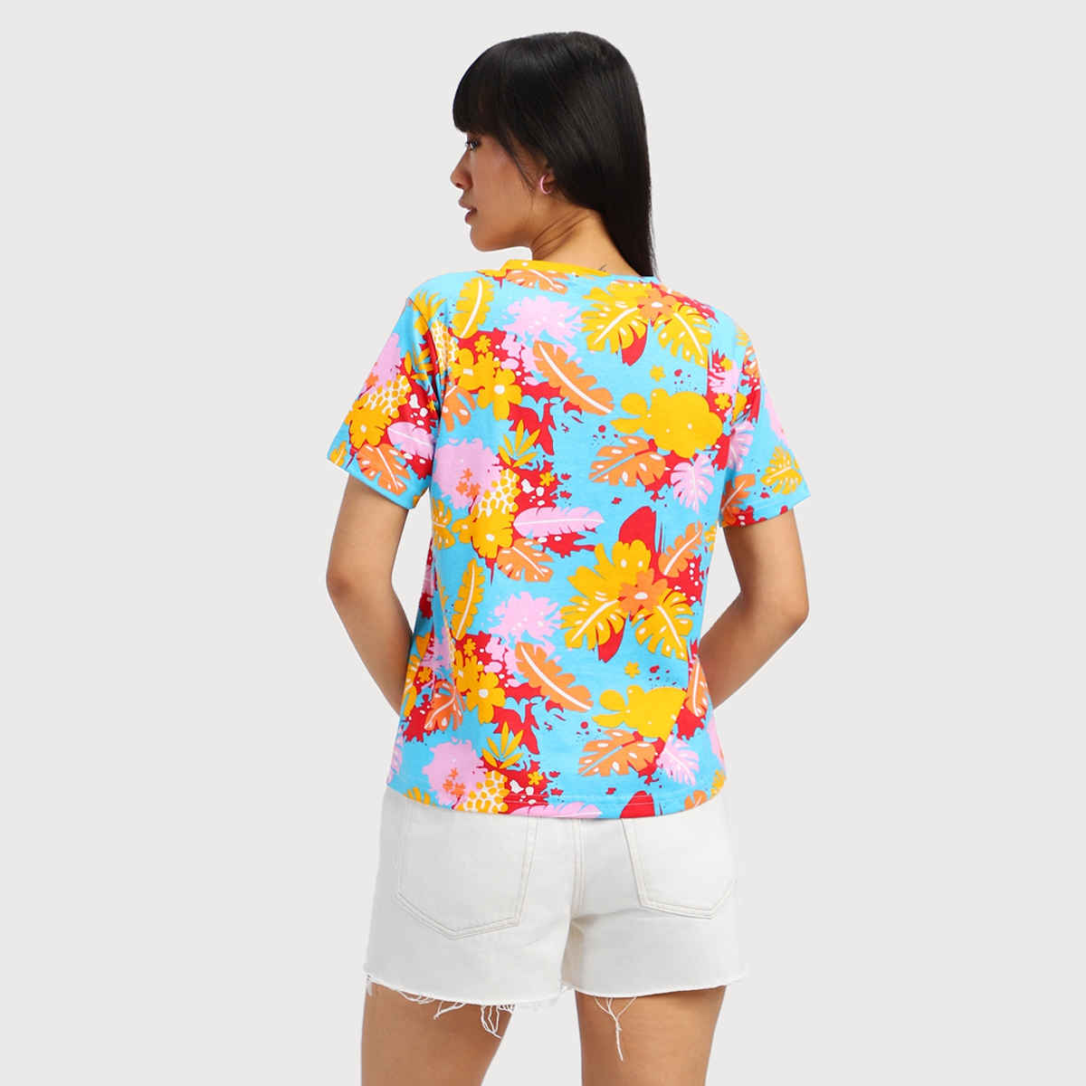 Juneberry Women T-shirt - Multi Color | All Over Print, Regular Fit | S