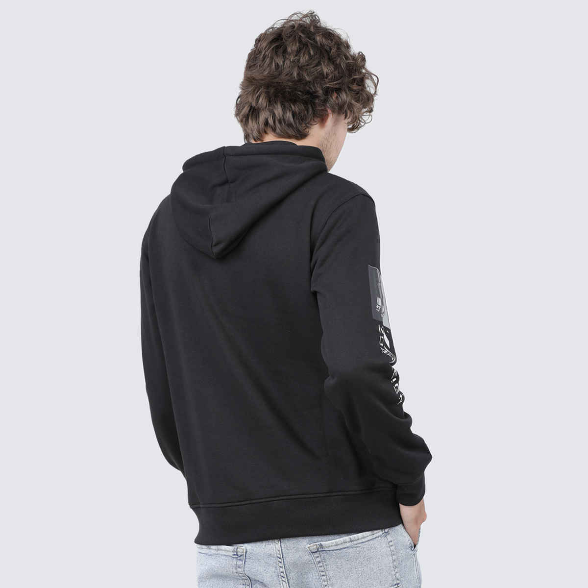 HIGHLANDER Men's Printed Hooded Sweatshirt | Black - S