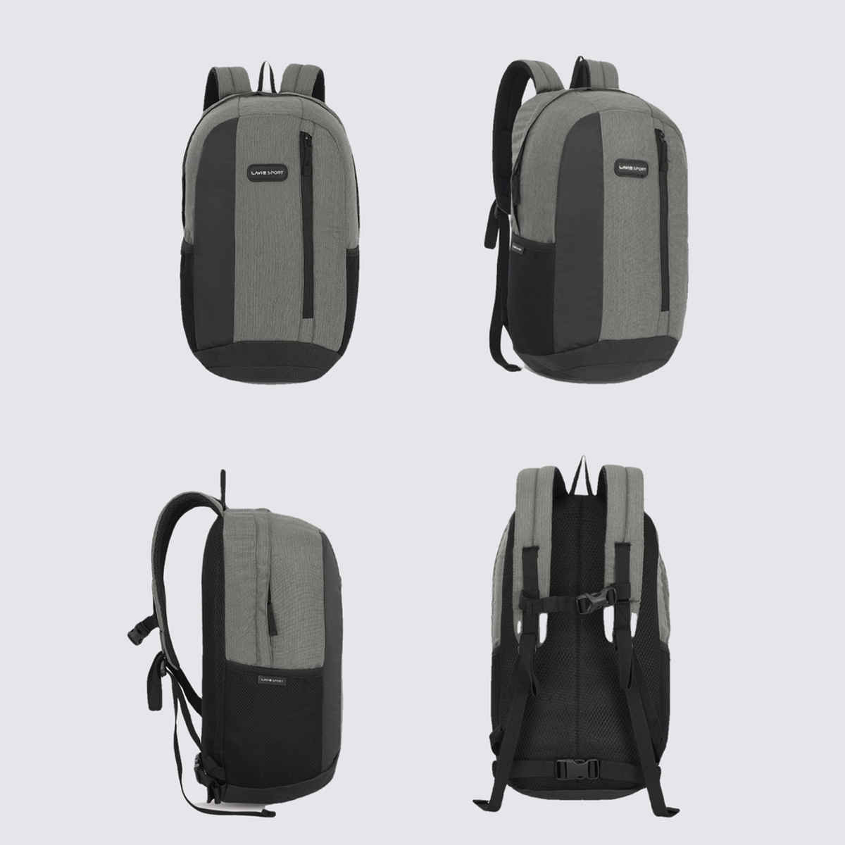 Lavie Sport 22L Edge Casual Backpack For Girls And Boys|Men & Women (Grey)