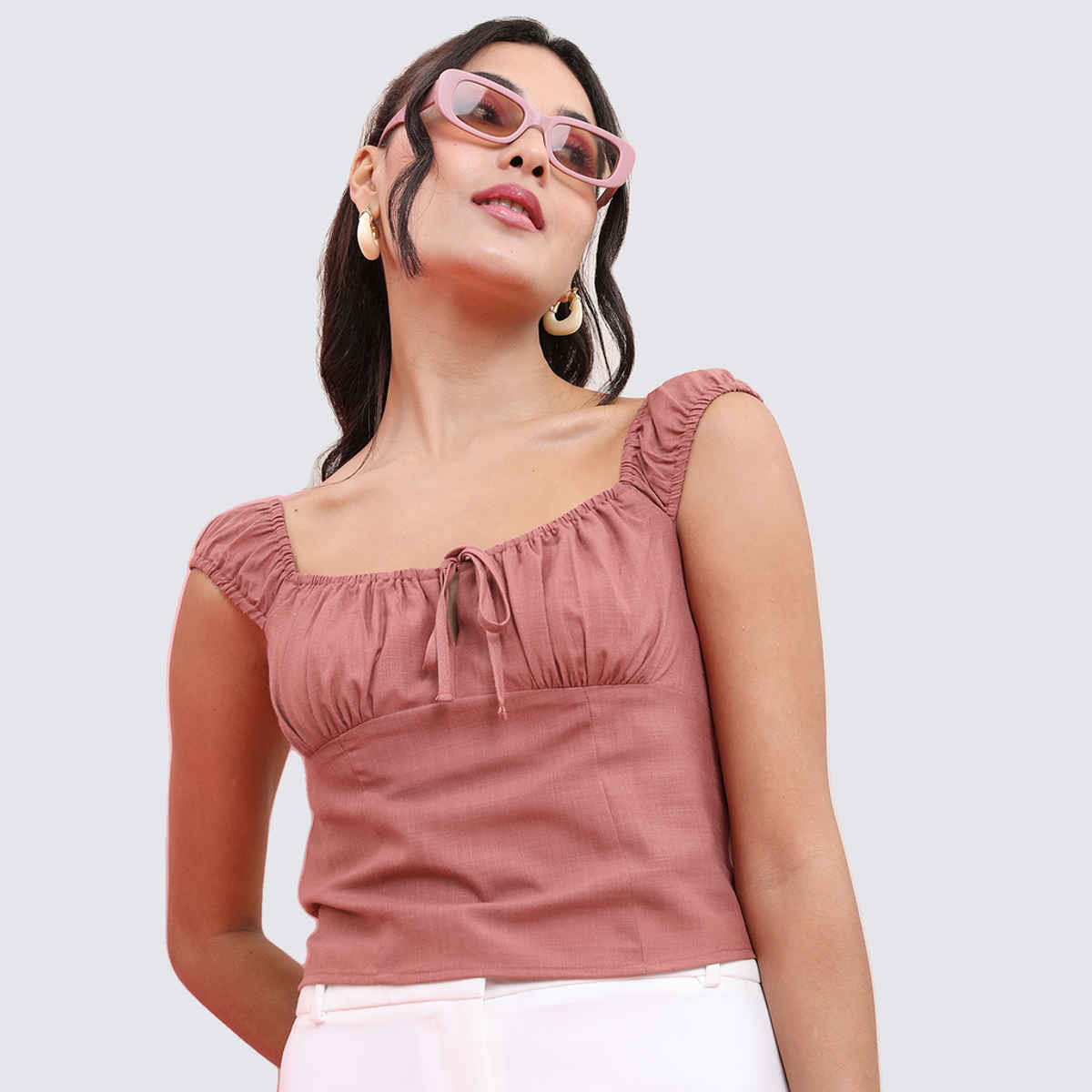 Tokyo Talkies Women's Crop Top | Dusty Rose - S