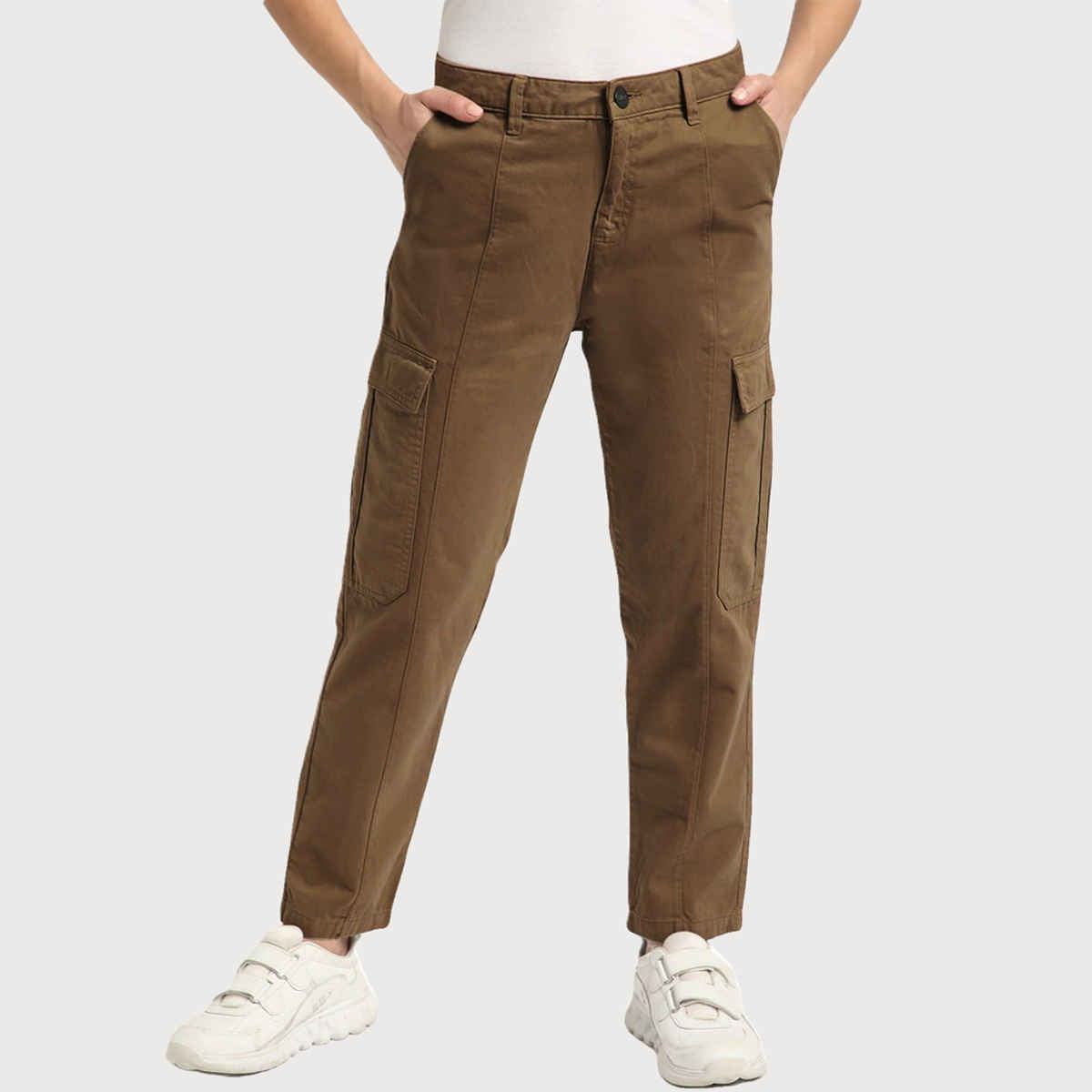 IVOC Women's Regular Cargo Trousers | Coffee Liquer - 32