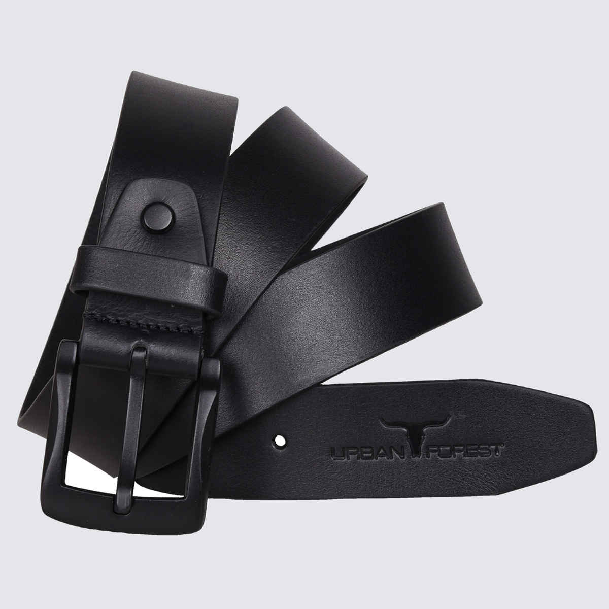 URBAN FOREST Men's Casual Leather Belt | Black