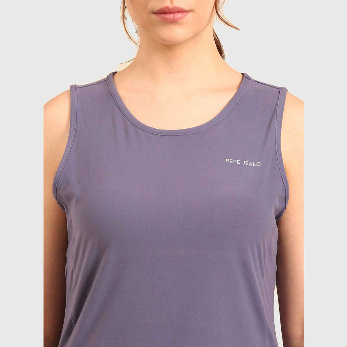 Pepe Jeans Womens Vintage Lilac Dry Fit Women Tank Top  - Pack of 1 (XL) Comfort Fit, Soft Fabric