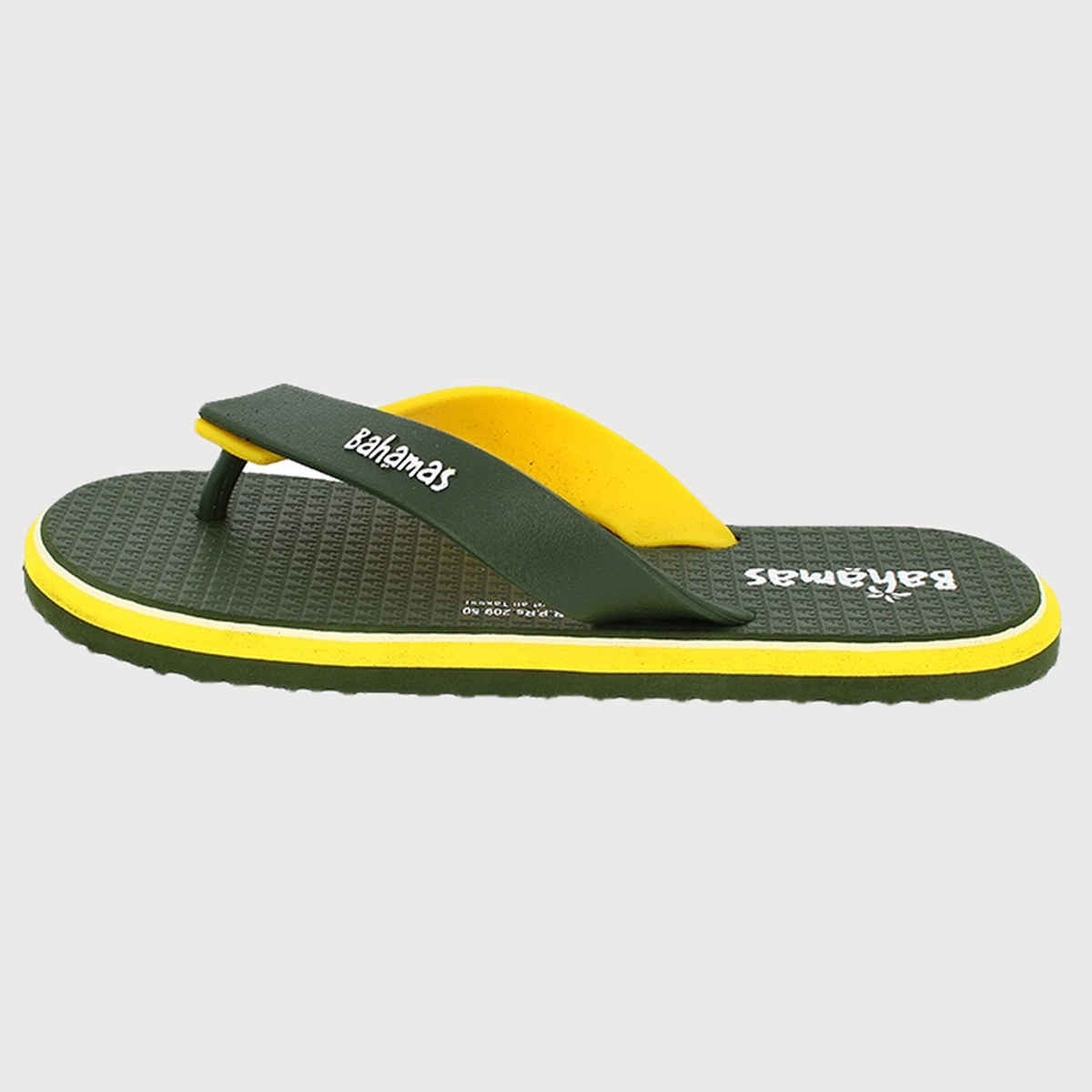 Bahamas Slippers BHG-127 Olive Yellow For Men | 7 UK