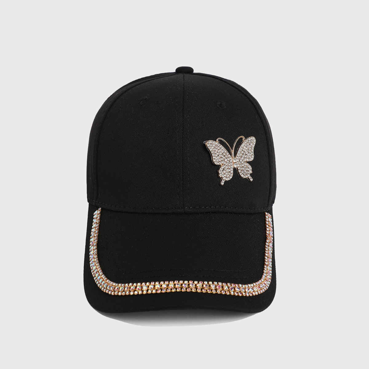 Haute Sauce Women's Embellished Cotton Blend Baseball Cap | Black - One Size