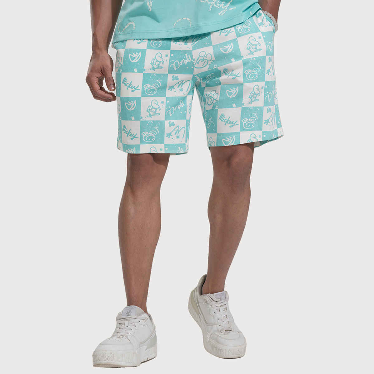 HIGHLANDER Men's Disney Mickey Mouse Regular Knitted Short | Blue - 34