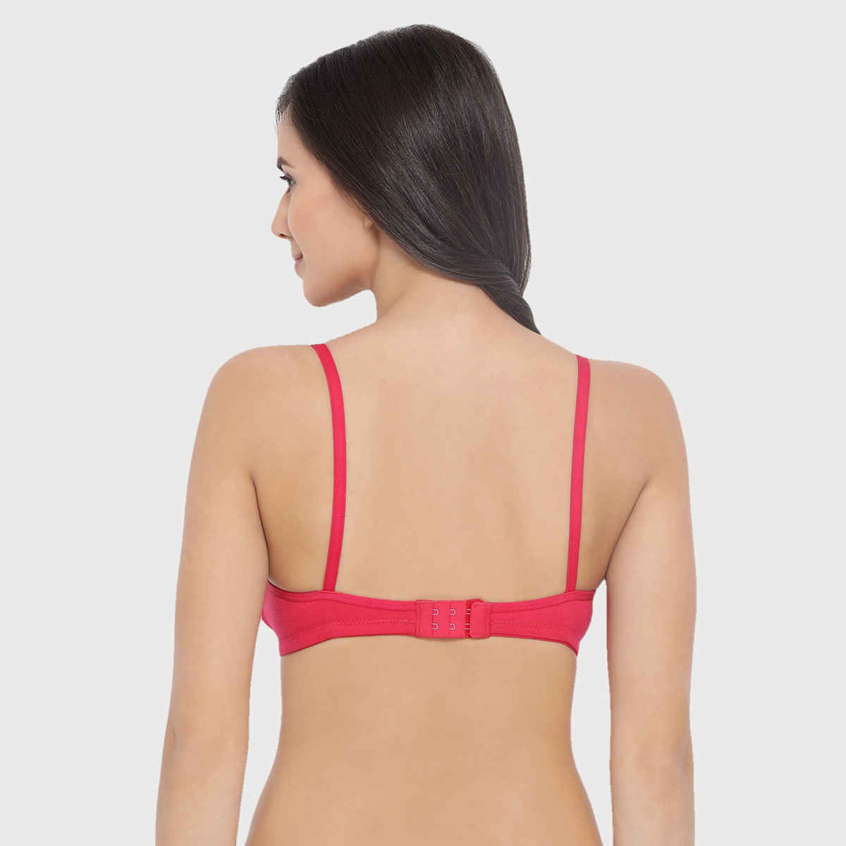 Clovia Women Non-Padded Non-Wired Full Coverage T-Shirt Bra - Dark Pink, Bright Blue | 36C