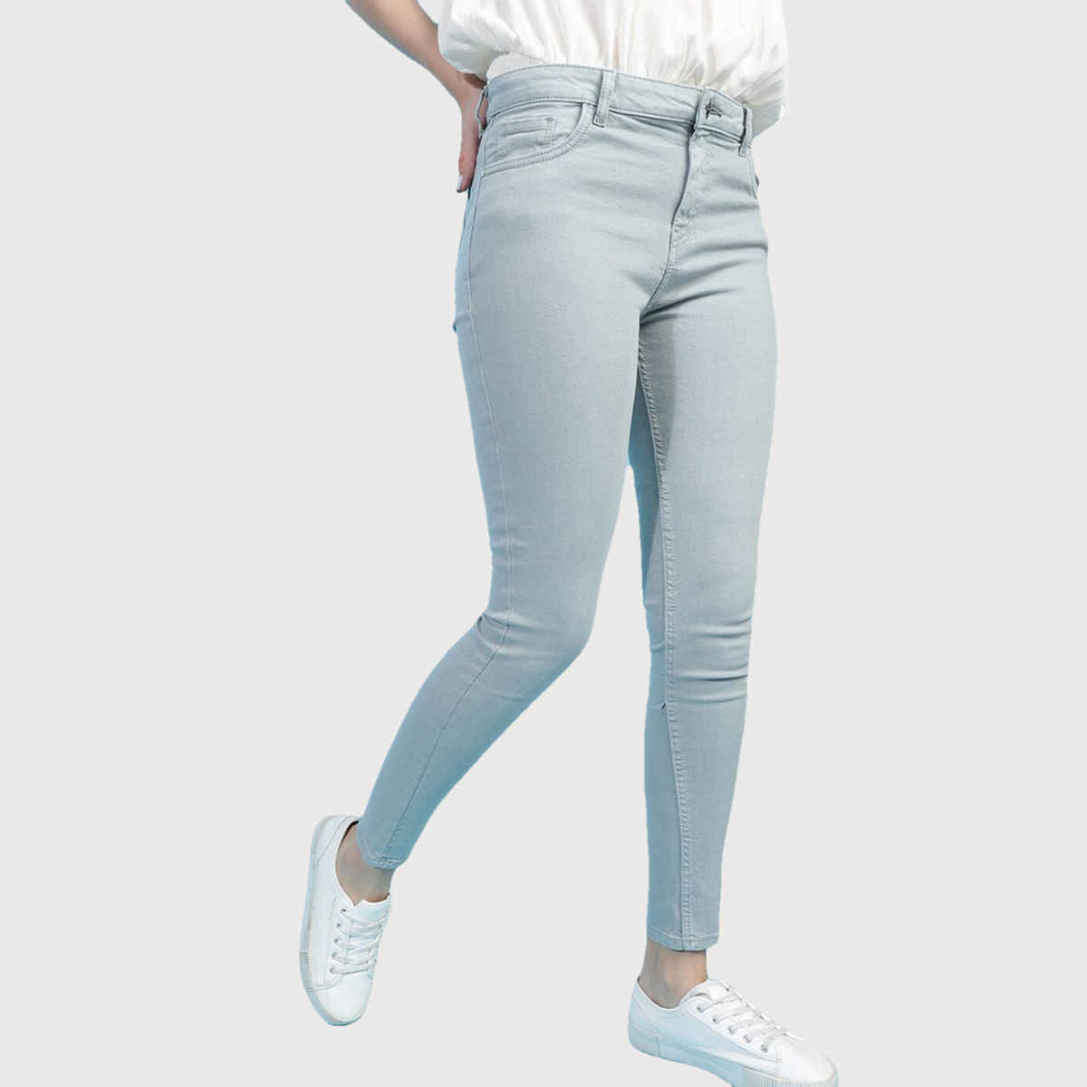 Freehand Women's Casual Skinny Fit Jeans | Green - 32