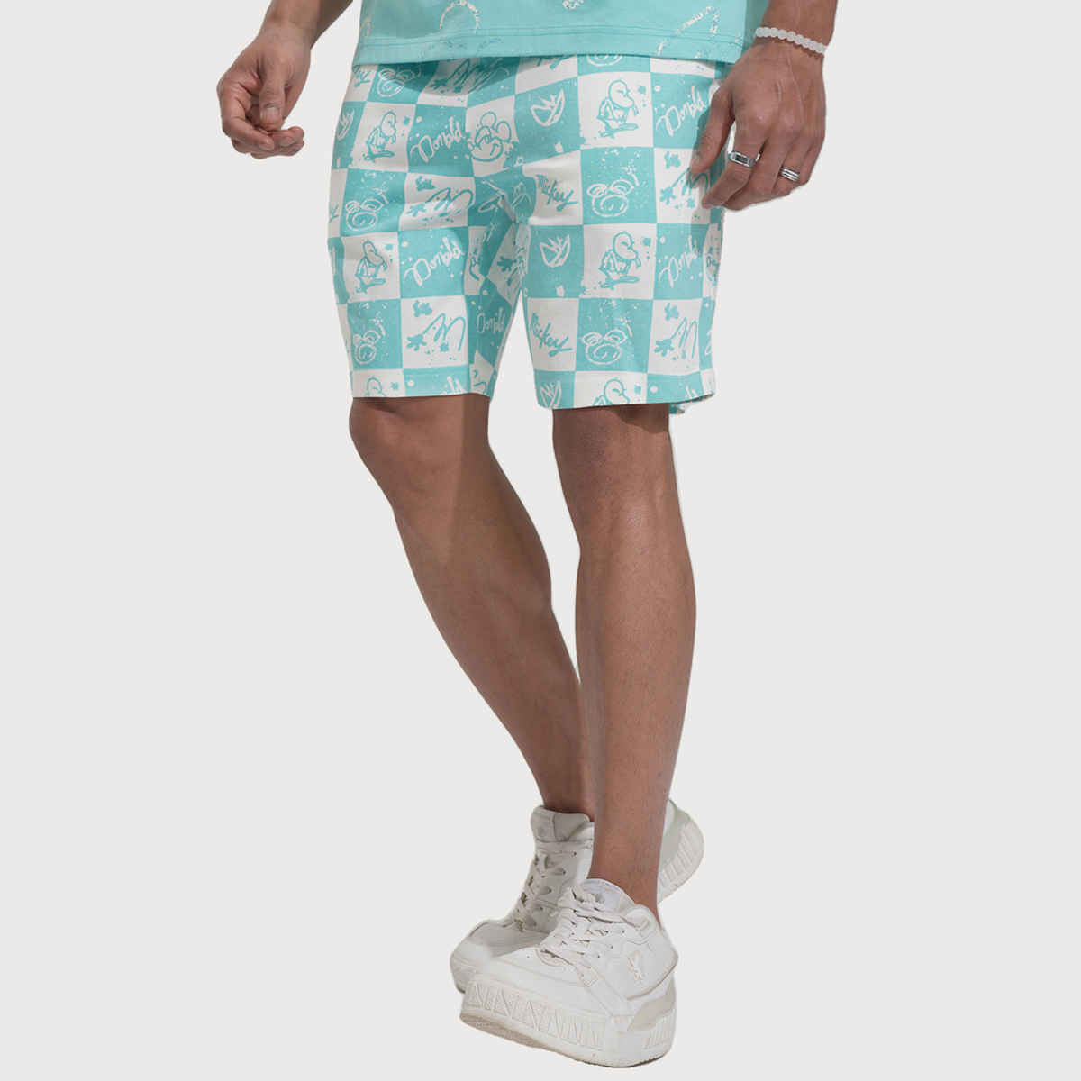 HIGHLANDER Men's Disney Mickey Mouse Regular Knitted Short | Blue - 34