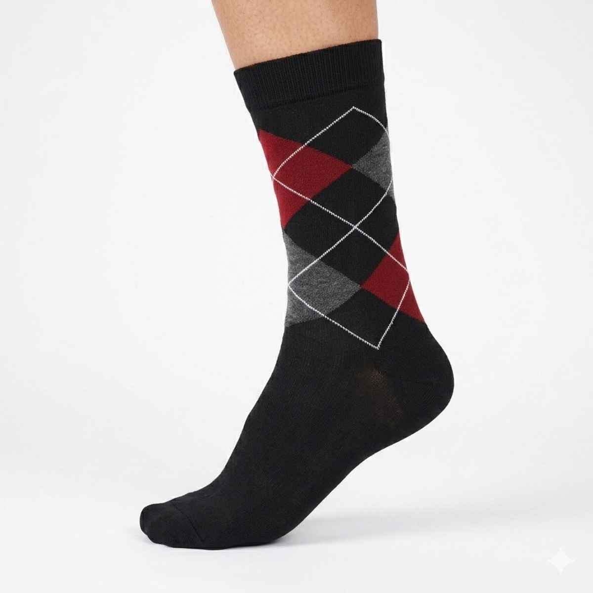Luxrio Socks for Men Designer Cotton Business Formal Full Length Cotton Socks | SCK-19-3-PK-ANKL | Assorted