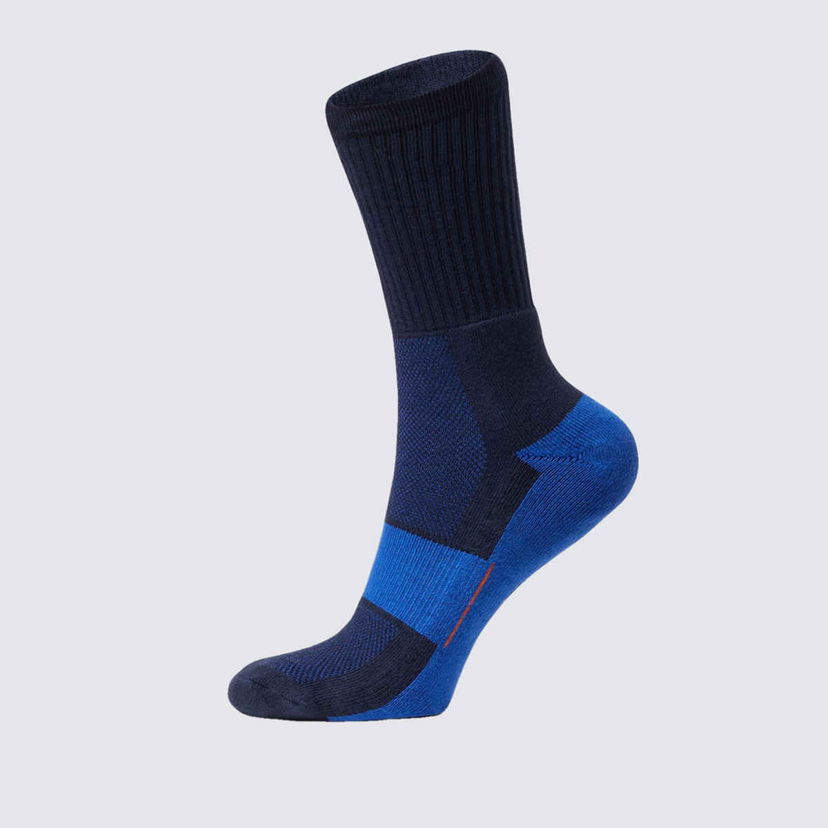 Wildcraft Unisex Patterned Organic Cotton Crew Length Socks | Blue - Free Size