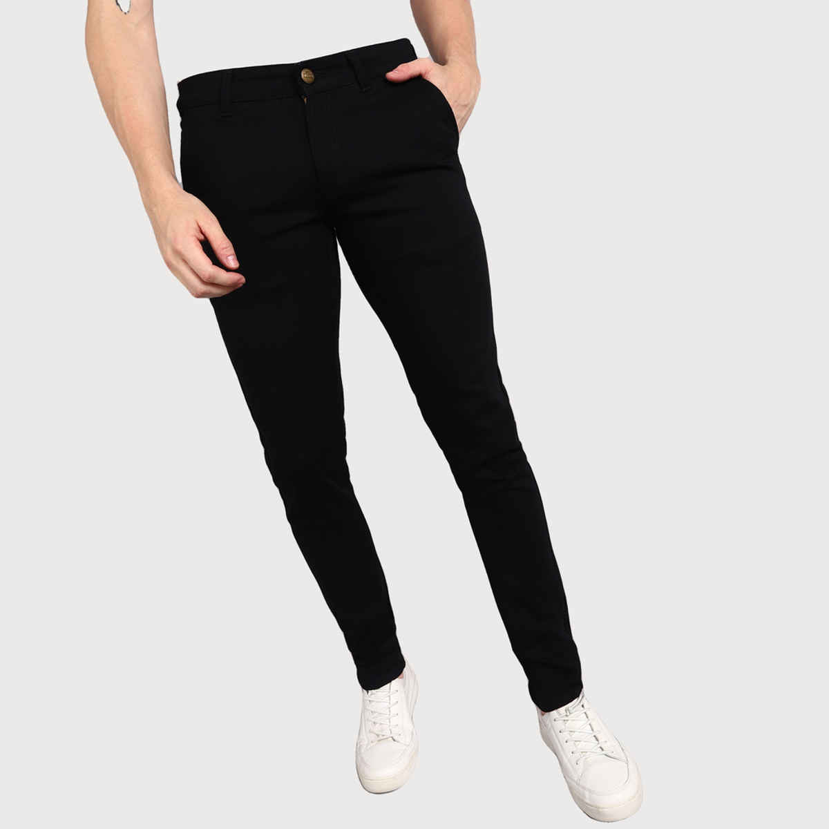 Urbano Fashion Men's Jeans Slim Fit Stretchable | Black | 36