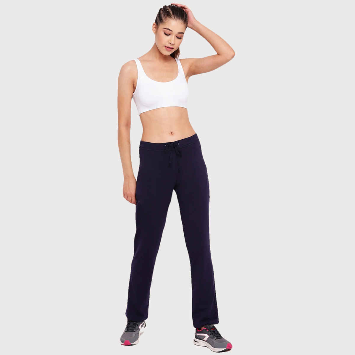 Enamor Women's SB06 Cotton Lounge Sports Bra | High Coverage | Non Padded | Wirefree | White | L