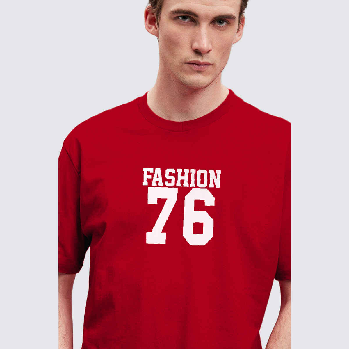 De Tees Men's Half Sleeve T-shirt | MHS-FASHION | Red - L