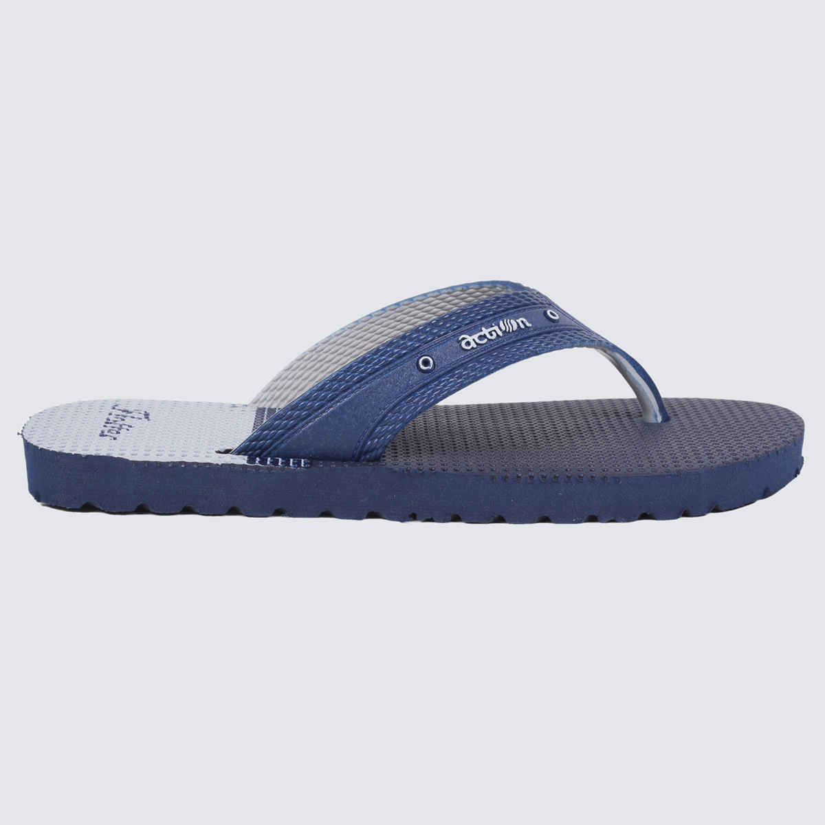 Action Men's Gfl-3804 Slippers | Evening Walk | Bathroom | Room Slippers | Blue and Grey - UK 6