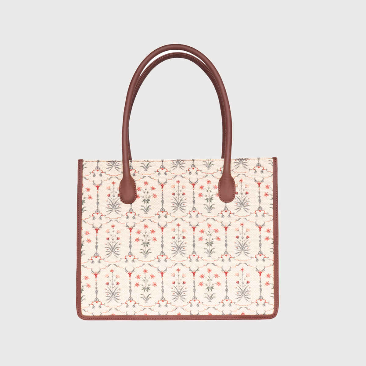 ZOUK Taj Nakashi Book Tote Bag for Women|Embroidered Handcrafted|Large Shoulder Bag |Designer Purse