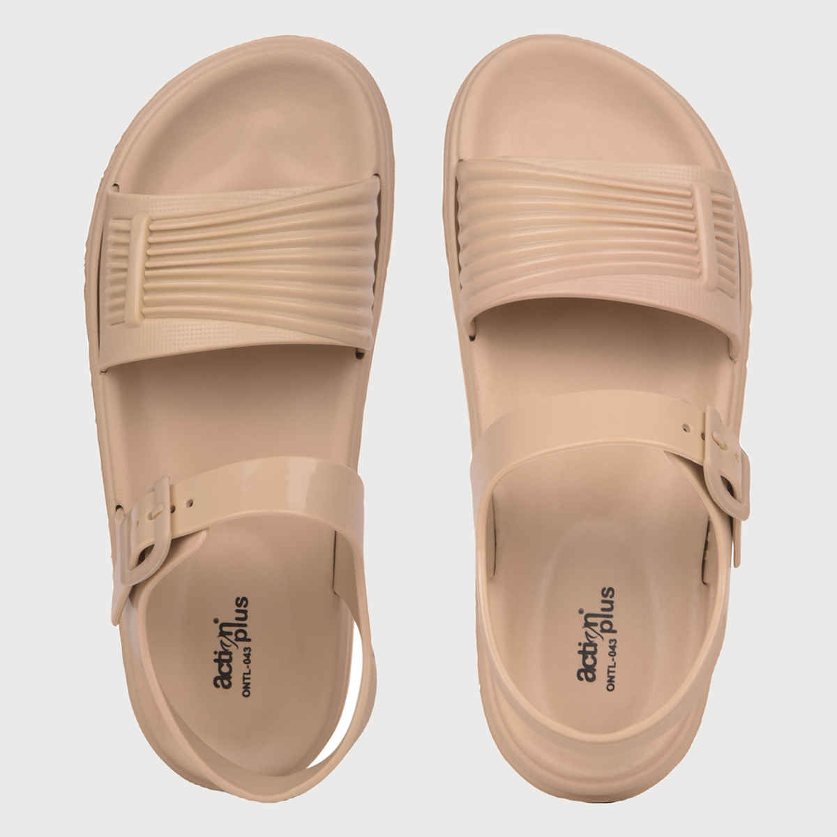 Action Girl's Ontl-43 Soft Sandals | Latest Design Sandals | Office Weal Sandals | Beige - UK 7