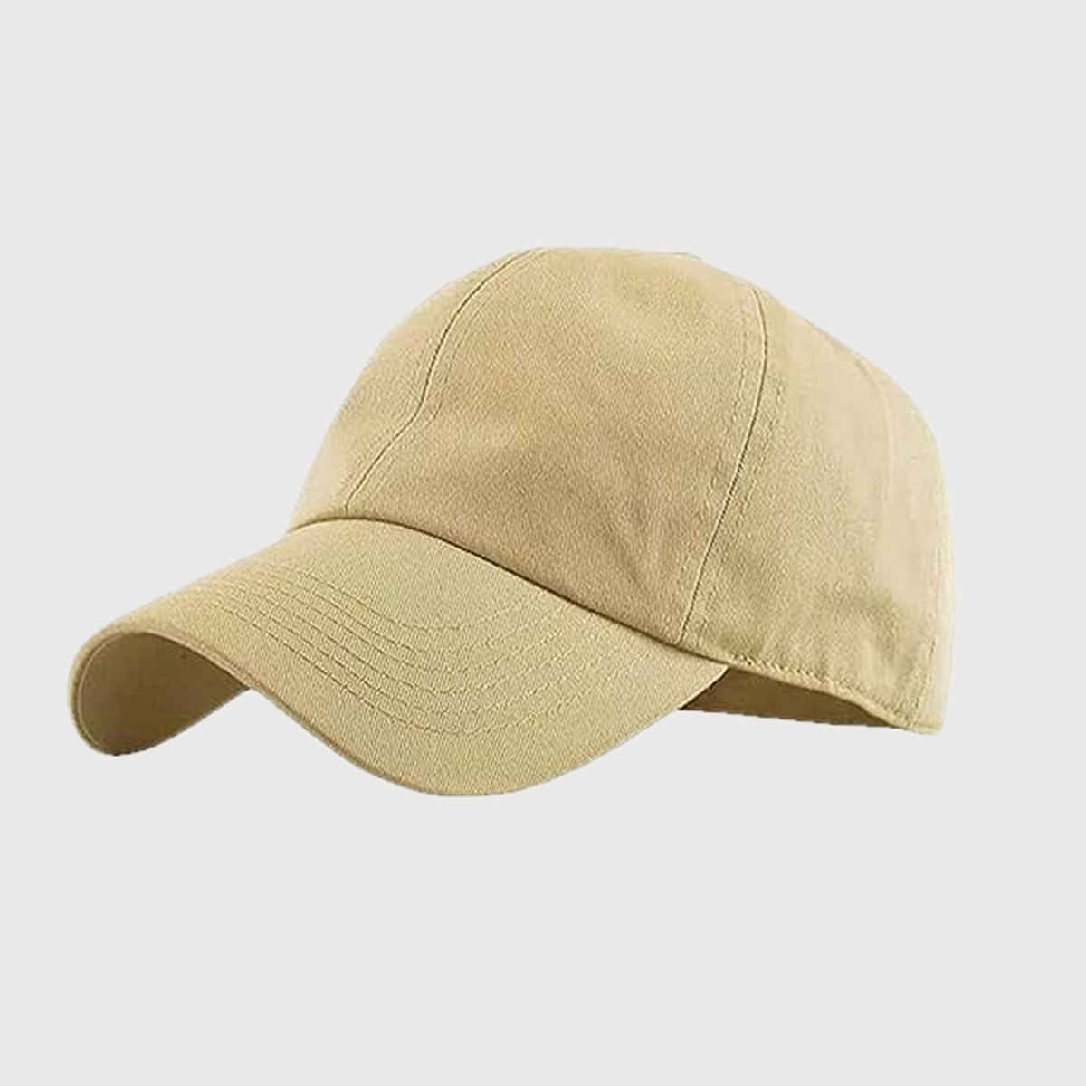 Infispace Pure Cotton Unisex Summer Sports Classic Cap Beige Color
