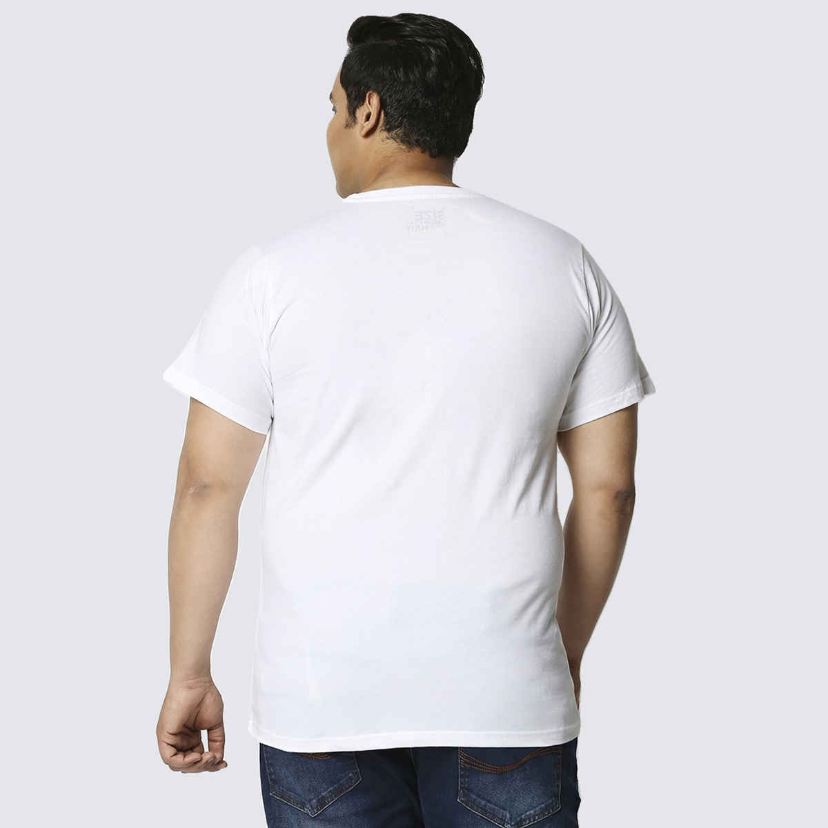 Bewakoof Half Sleeve Plus Size T-shirt | White - 3XL