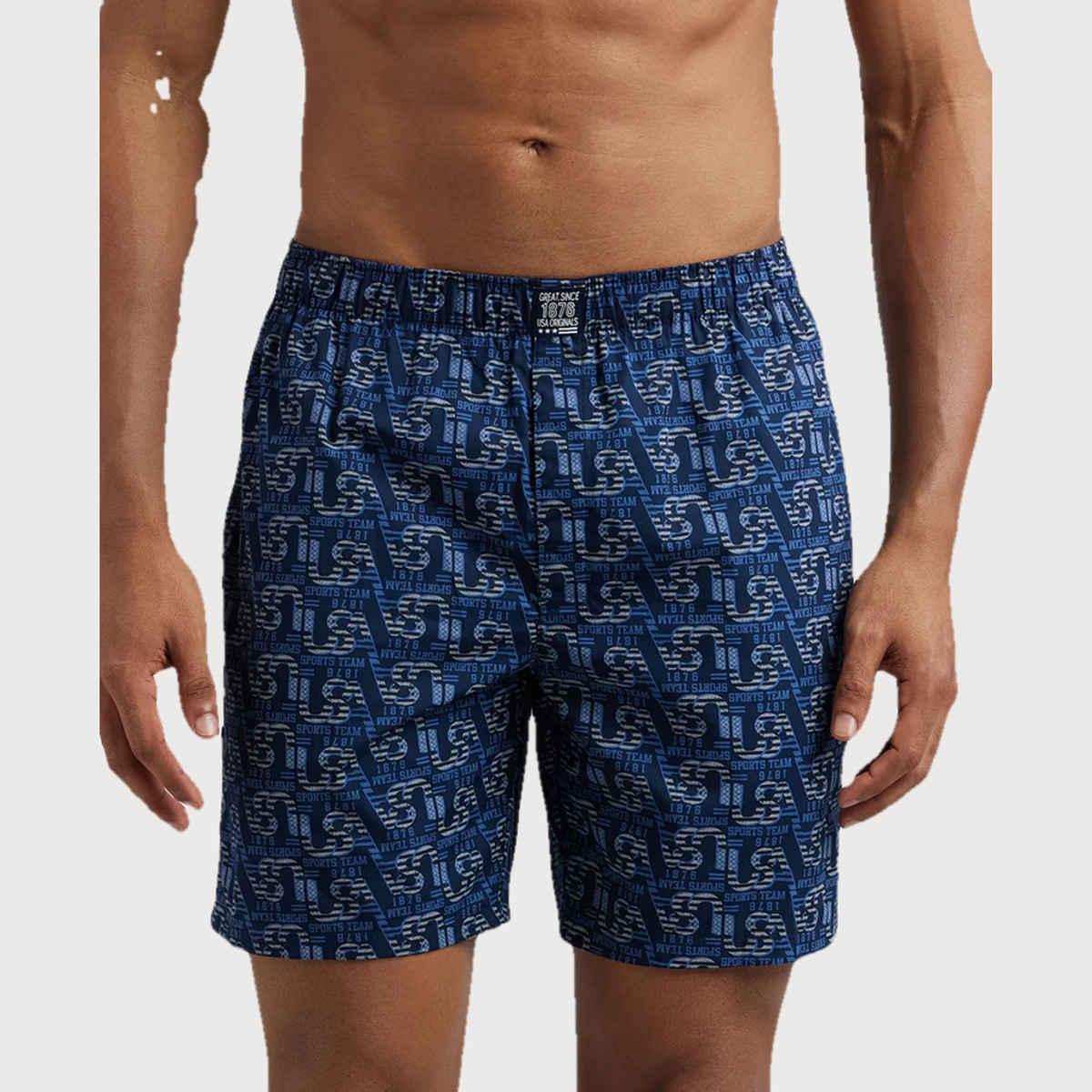 Jockey US57 Men's Super Combed Cotton Woven Printed Underwear Boxer|Side Pocket|PO2 | Multi Colour-XL