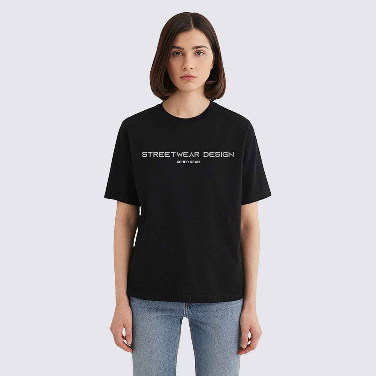 De Tees Women's Oversize The Owl T-shirt | Black - M