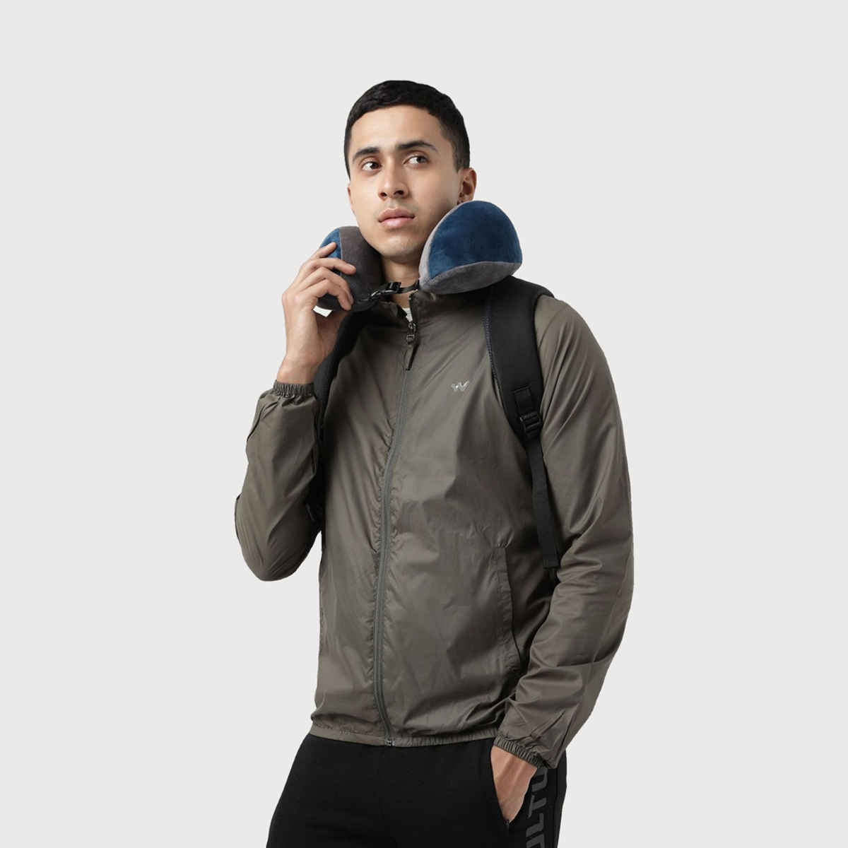 Wildcraft Unisex Polyester Neck Pillow | Blue Grey - Free Size