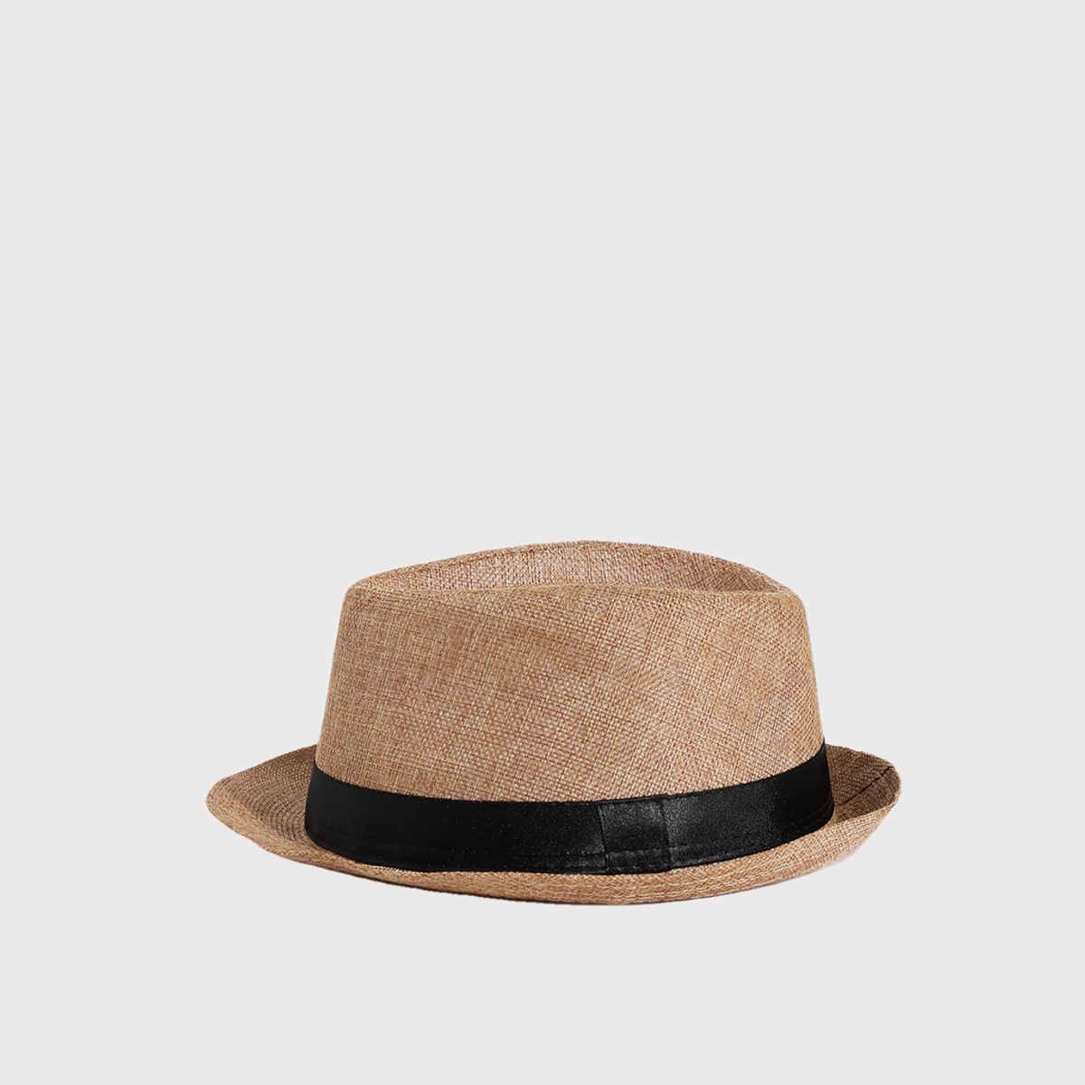 Haute Sauce Unisex Textured Polyester Fedora Hat | Beige - One Size