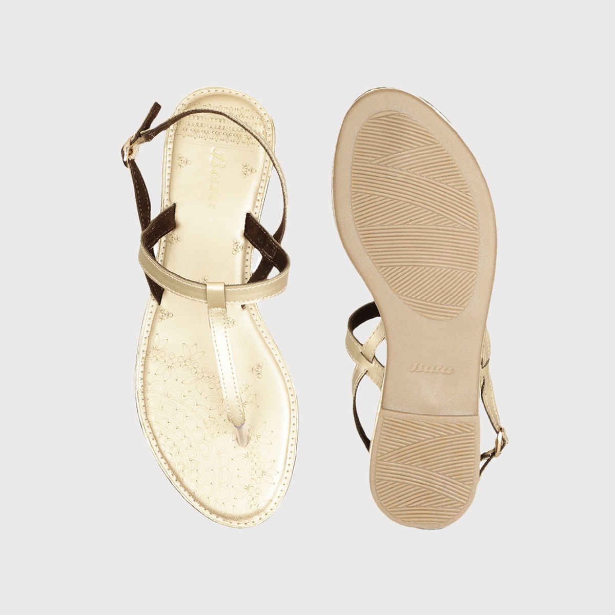 Bata Beige Chappal For Women - 4