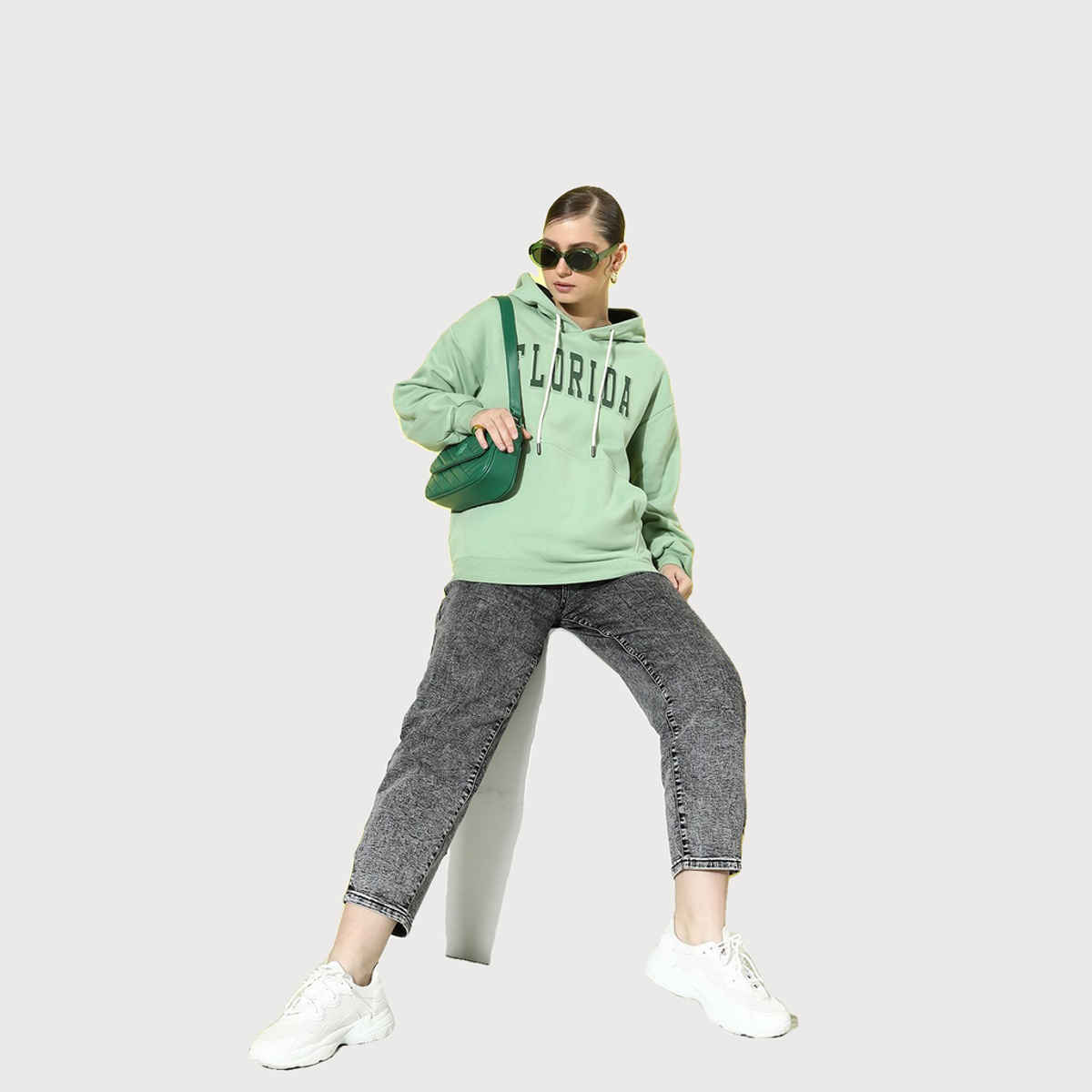 Dillinger Women's Sweatshirt | Dlwmnhd008P | Green - M