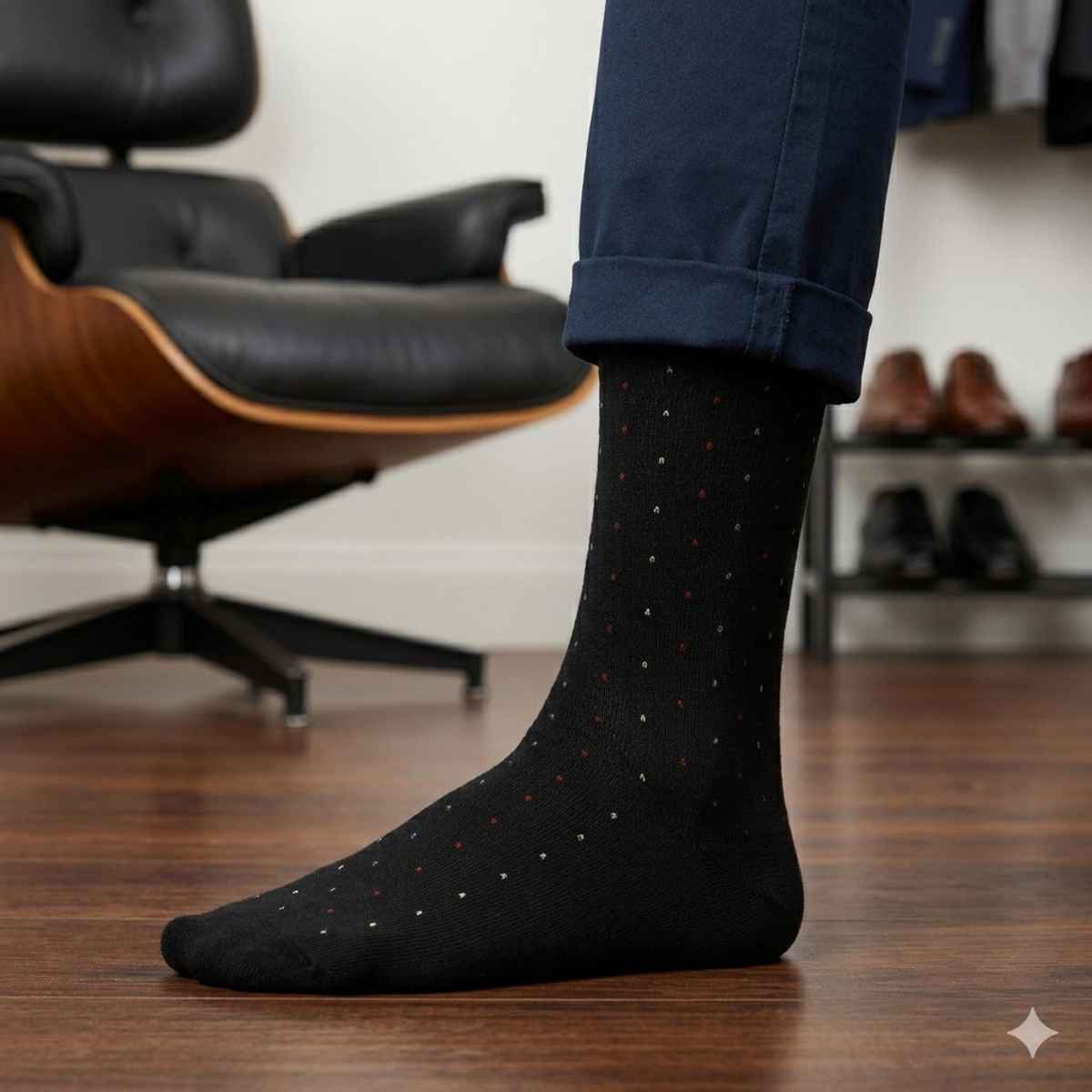 Luxrio Socks for Men Designer Cotton Business Formal Full Length Cotton Socks | SCK-18-3-PK-ANKL | Assorted