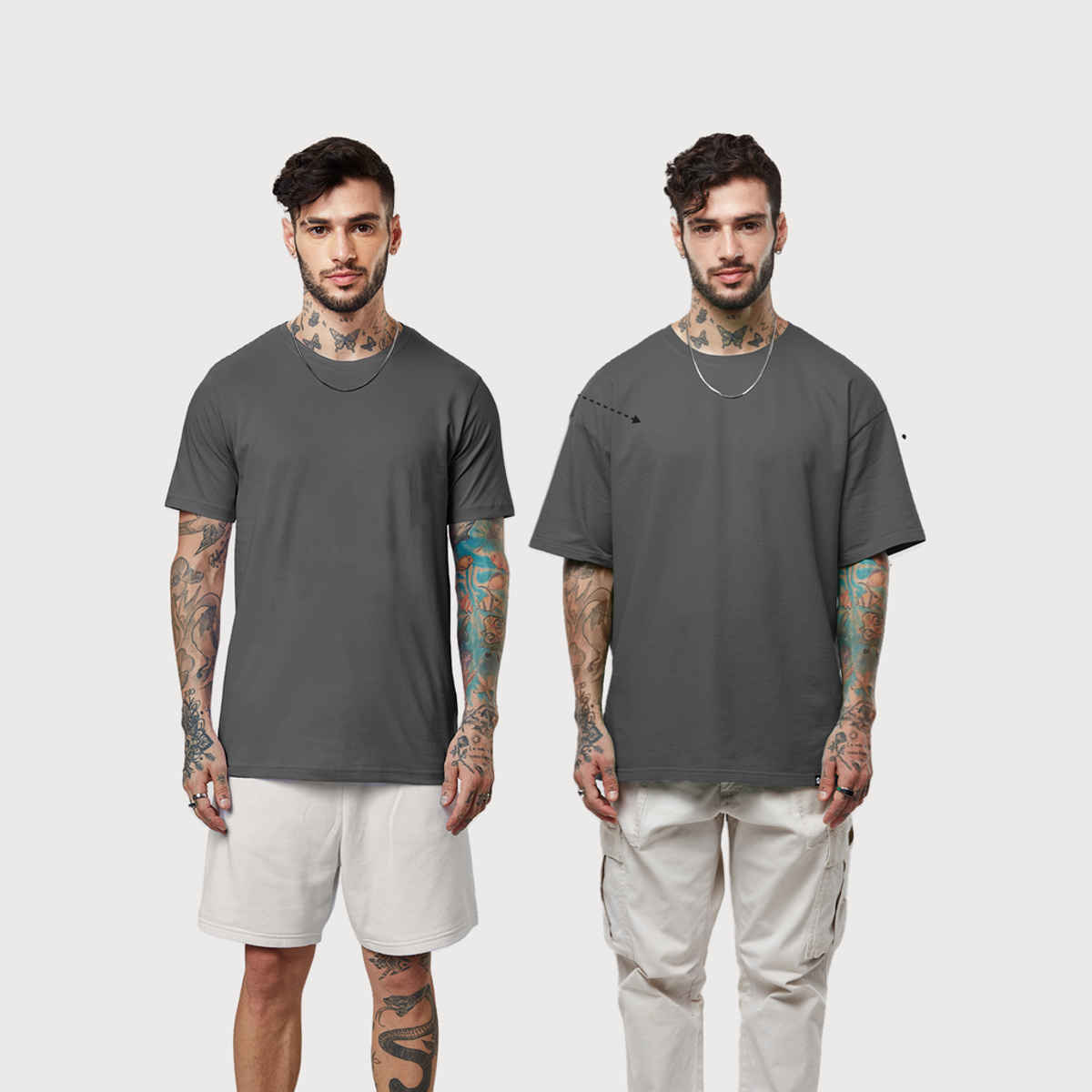 The Souled Store Men's Marvel Logo Oversized T-shirt | Multicolor - L