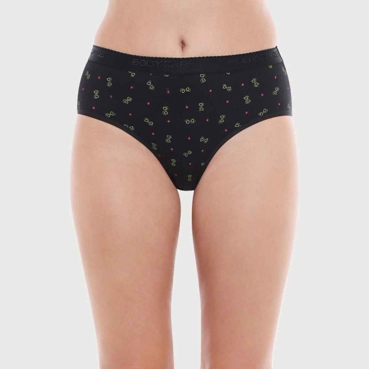 Bodycare Women's Printed Cotton Briefs | Outer Elastic | 16000 | Multicolour