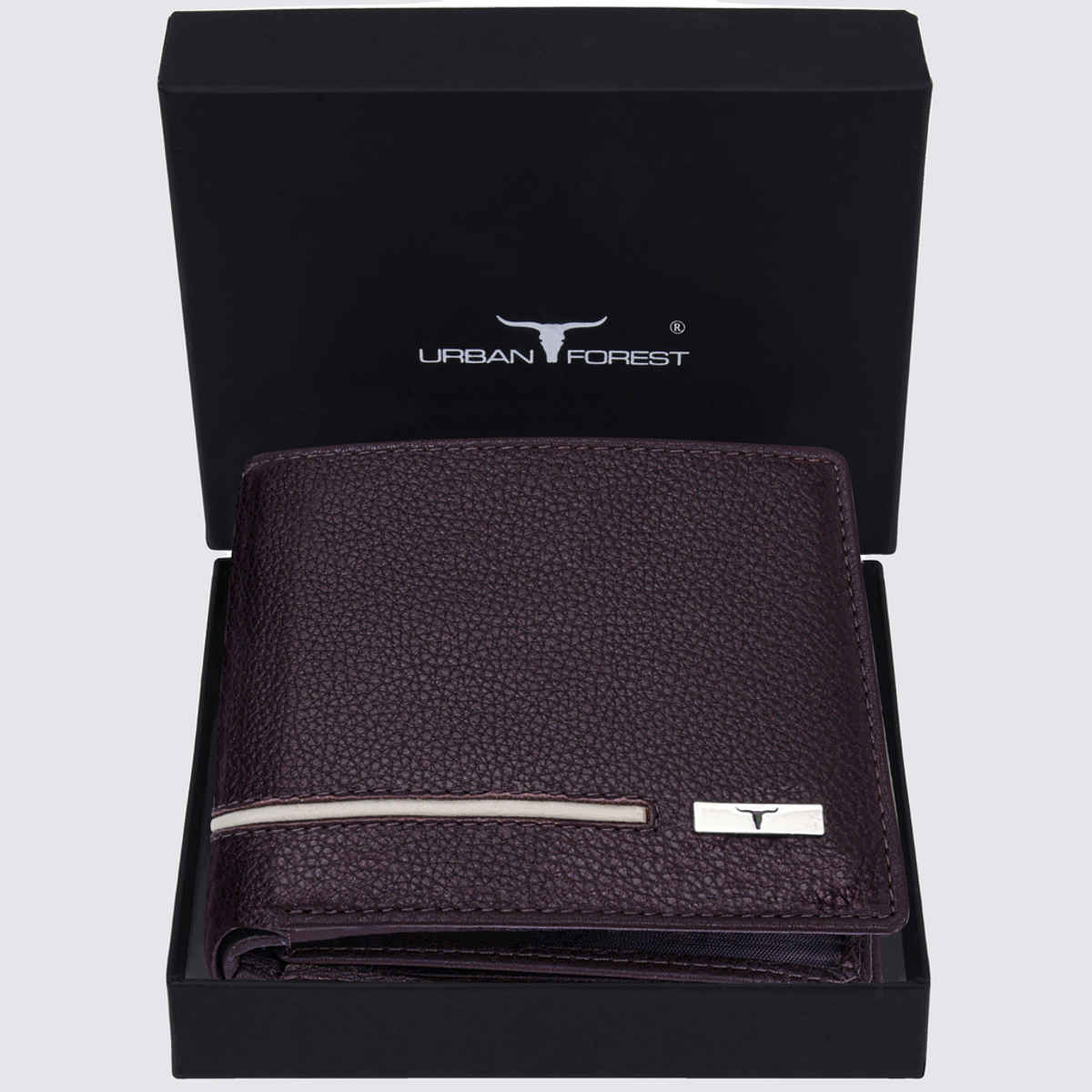 URBAN FOREST Men's Stag Leather Wallet | Brown & Sand