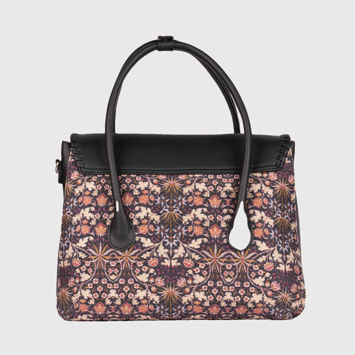 Zouk Women's Floral Vegan Leather 11.5 L Satchel | Multicolour - M