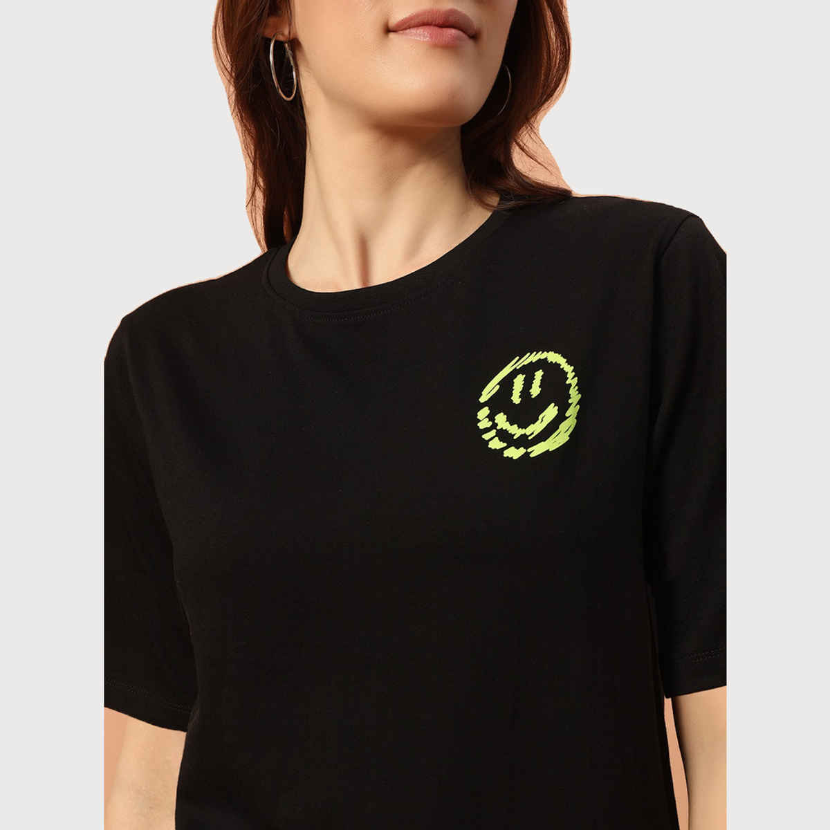 The Dry State Women's Black T-shirts WTSH | 1777A | S