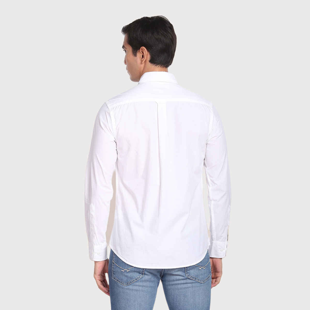 U.S. Polo Assn. Men's Horizontal Stripe Cotton Casual Shirt | White - L