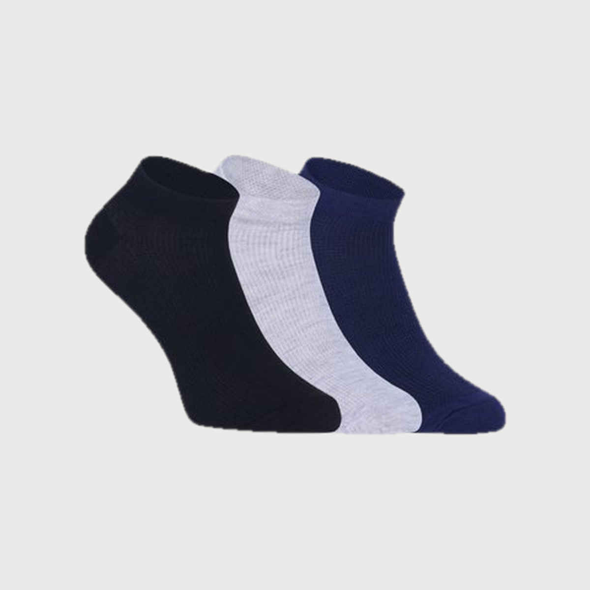 SOXBAE Low Cut Men's Ankle Socks | Black, Blue, and Grey - Free Size