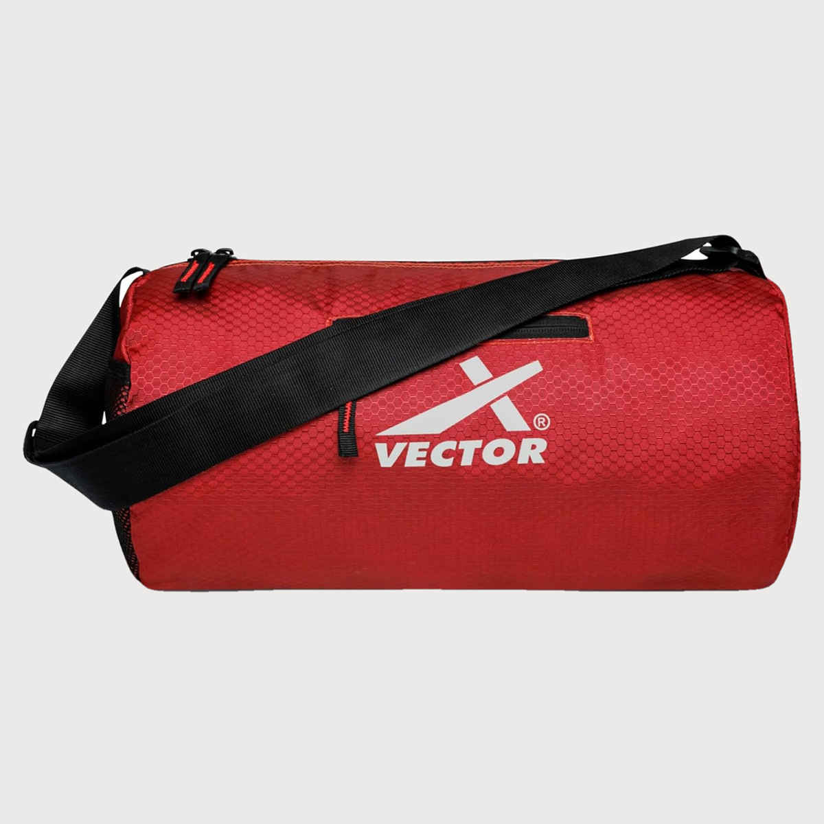 Vector X Unisex Textured Polyester 26 L Gym Bag | Red - Standard
