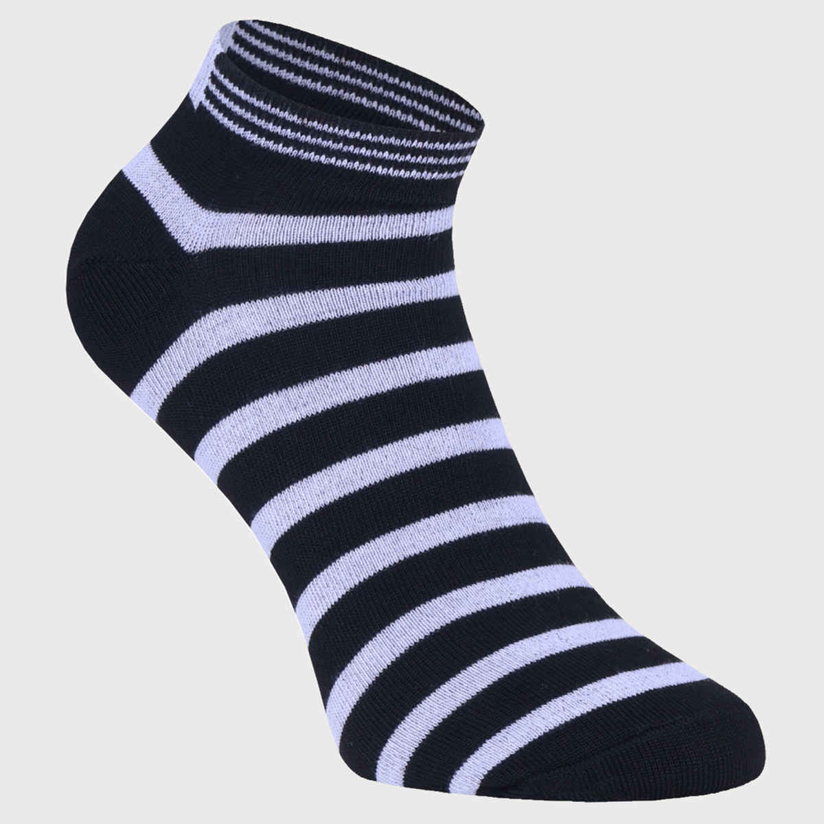 Beyond Unisex Striped Cotton Low Cut Socks | Assorted - Free Size