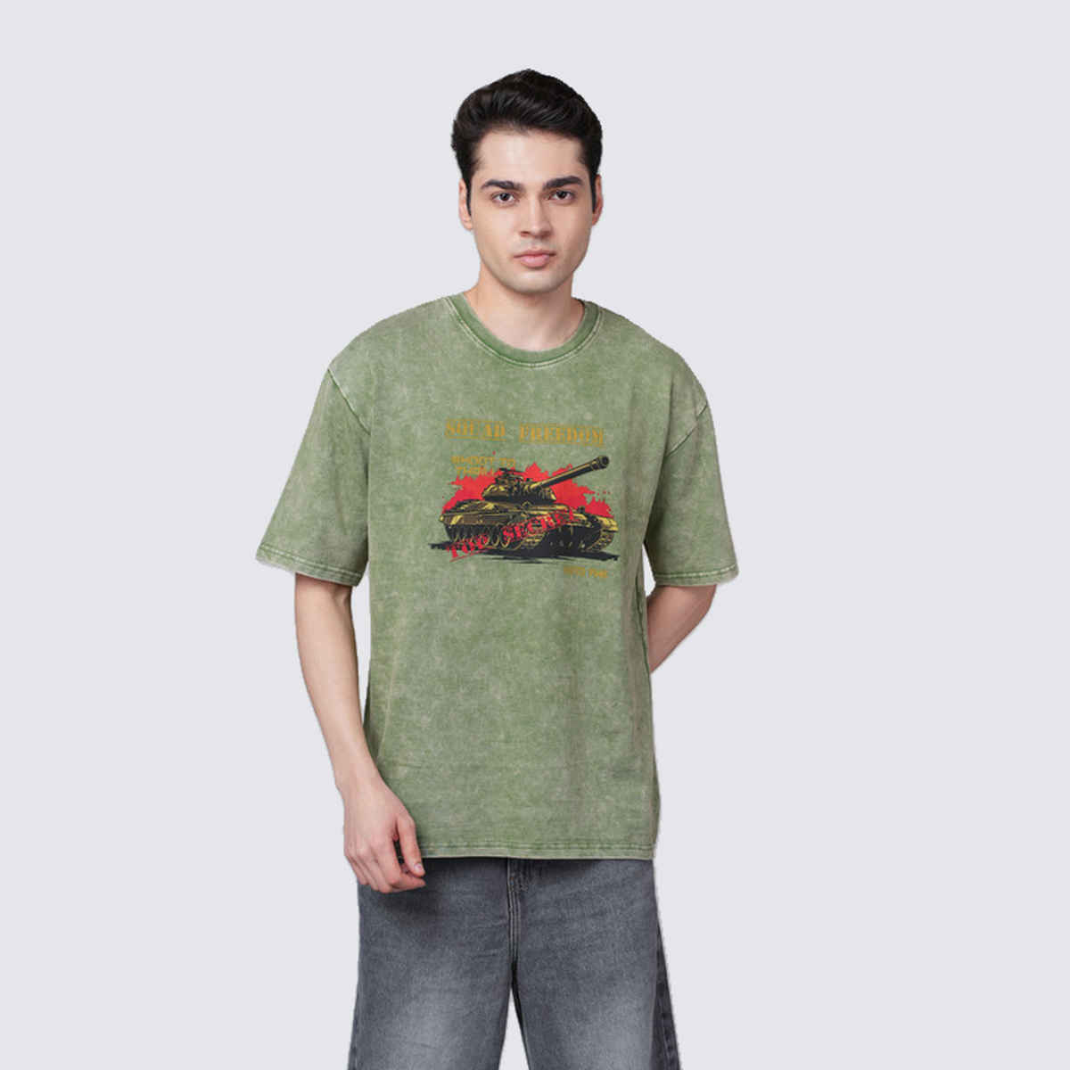 Outlaws Men's Cotton Premium Quality TANK T-Shirt | Olive - 2XL