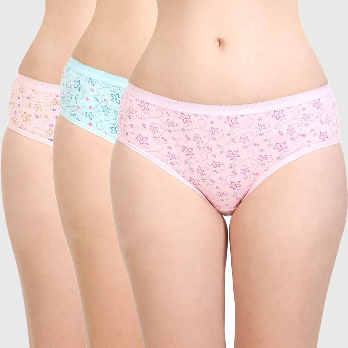 Bodycare Women Brief Panty Printed Premium Cotton | Assorted - L