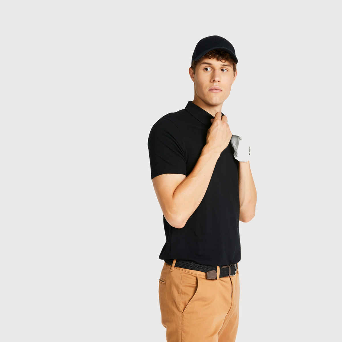 Decathon | Inesis Men's Cotton Golf T-shirt - Black - 2XL